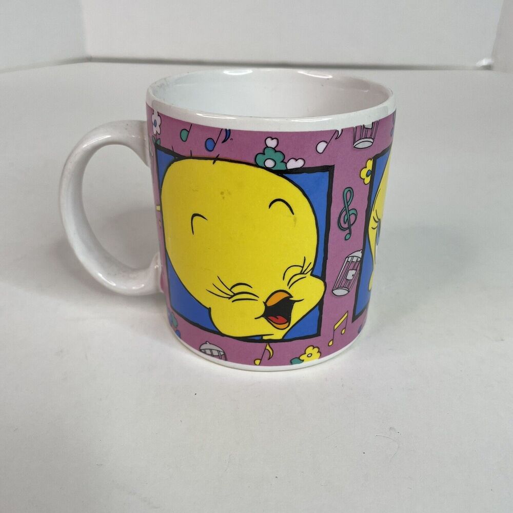 Vintage Tweety Bird Coffee Mug, 1994 Looney Tunes, Multicolored, Ceramic, Sakura - Picture 3 of 8
